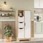 Hanah Home Armario Multiusos LIB1-SW Roble y Blanco